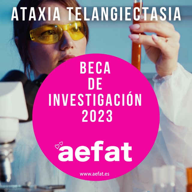 Cartel Aefat Nueva Beca Investigación 2023 ataxia telangiectasia