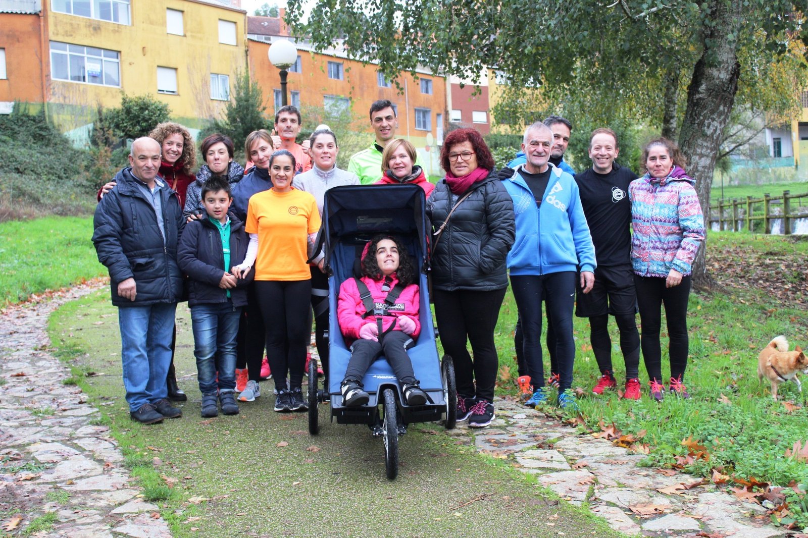 Patricia probando silla con equipo ETP 1