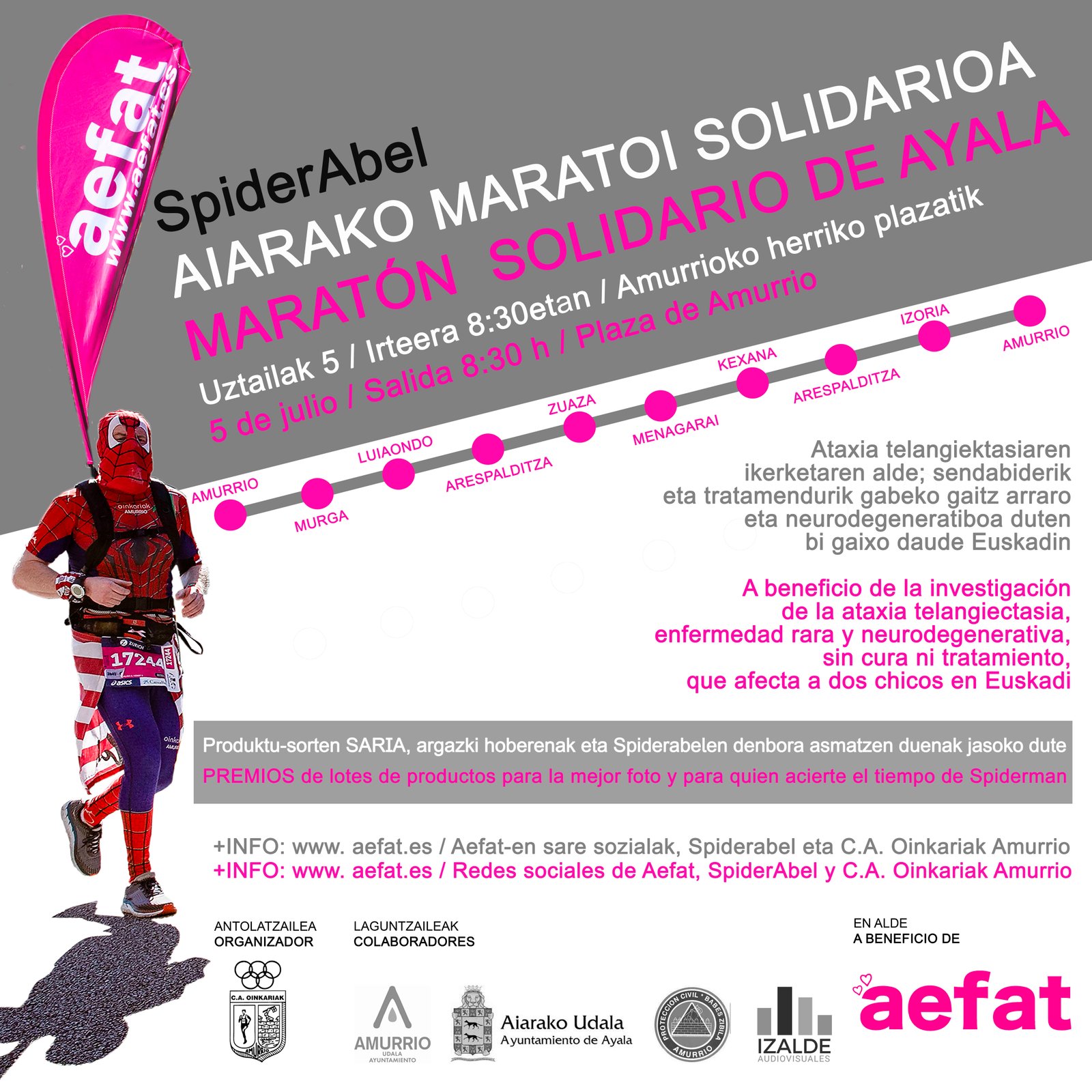 Cartel maraton SpiderAbel para Aefat B