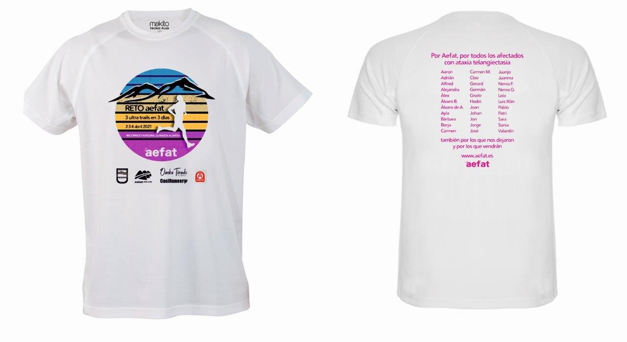 Camiseta Aefat reto Gonzalo Pérez ataxia telangiectasia