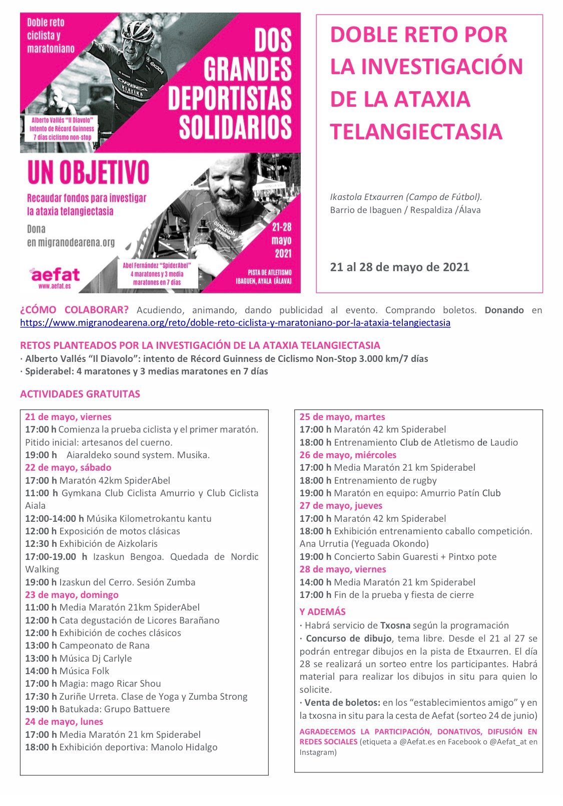 Programa reto Aefat Ayala